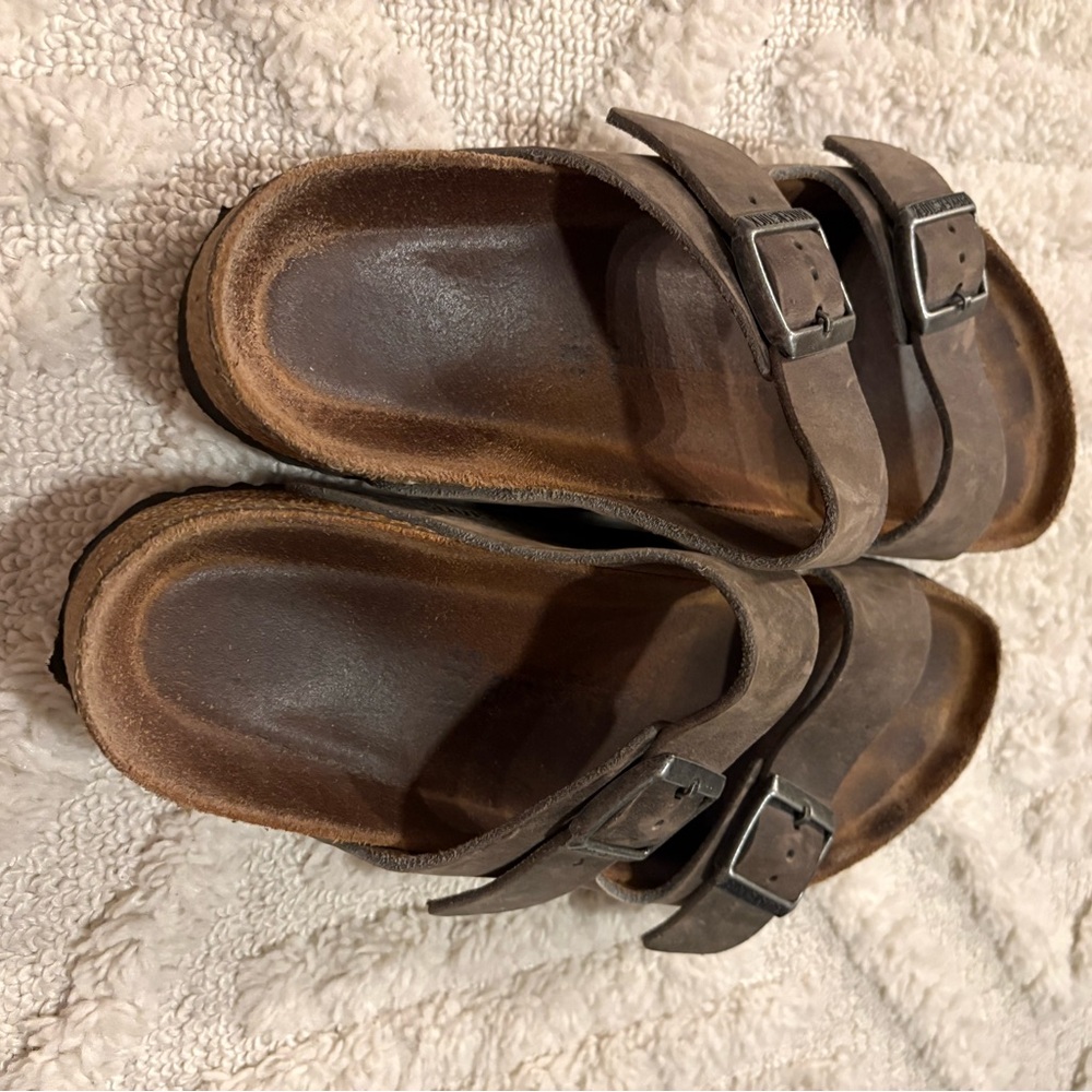 Birkenstock gray Leather Sandals - Picture 2 of 3